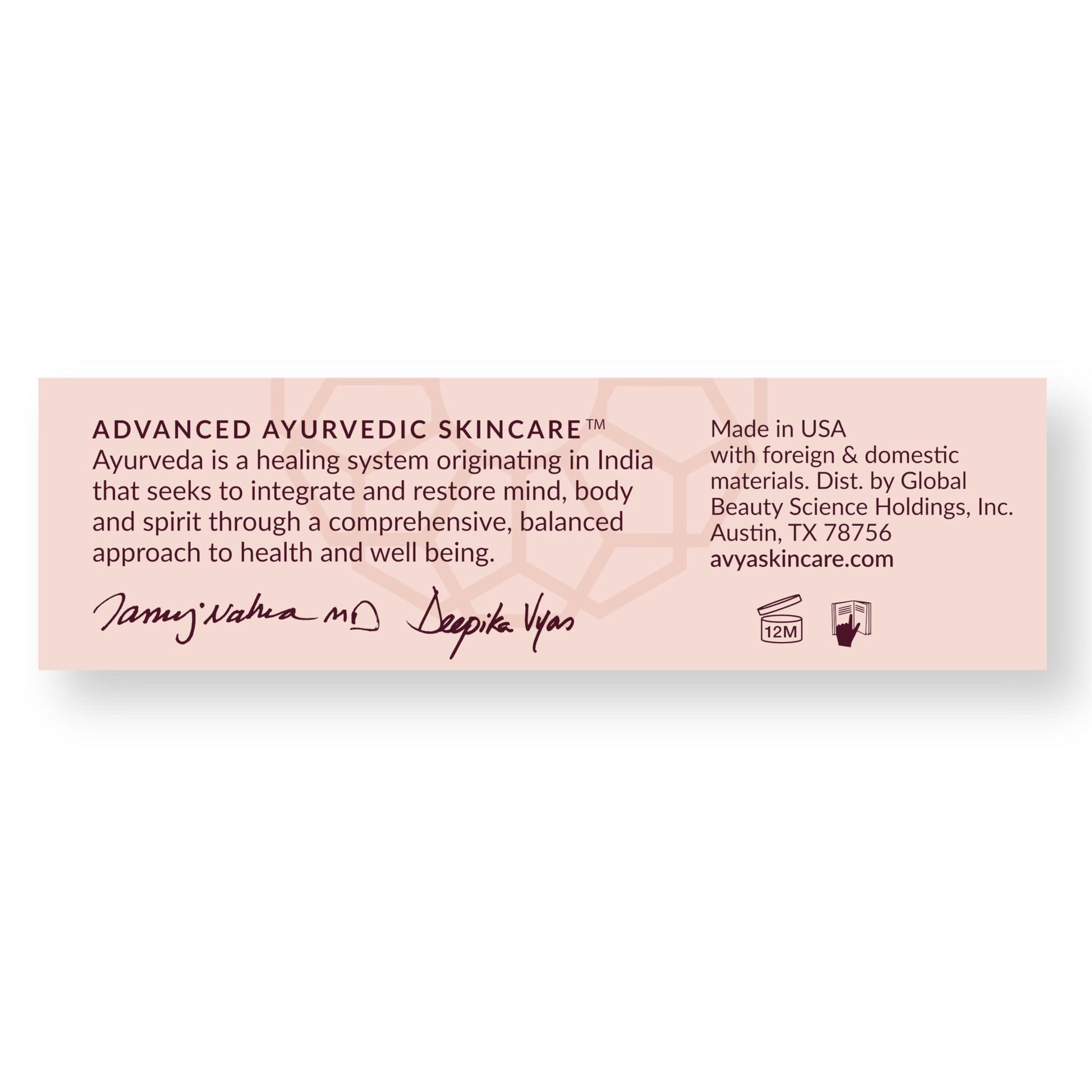 AVYA SPF 40 Tinted Moisturizer 10ml travel size bottle showing consistency and tone