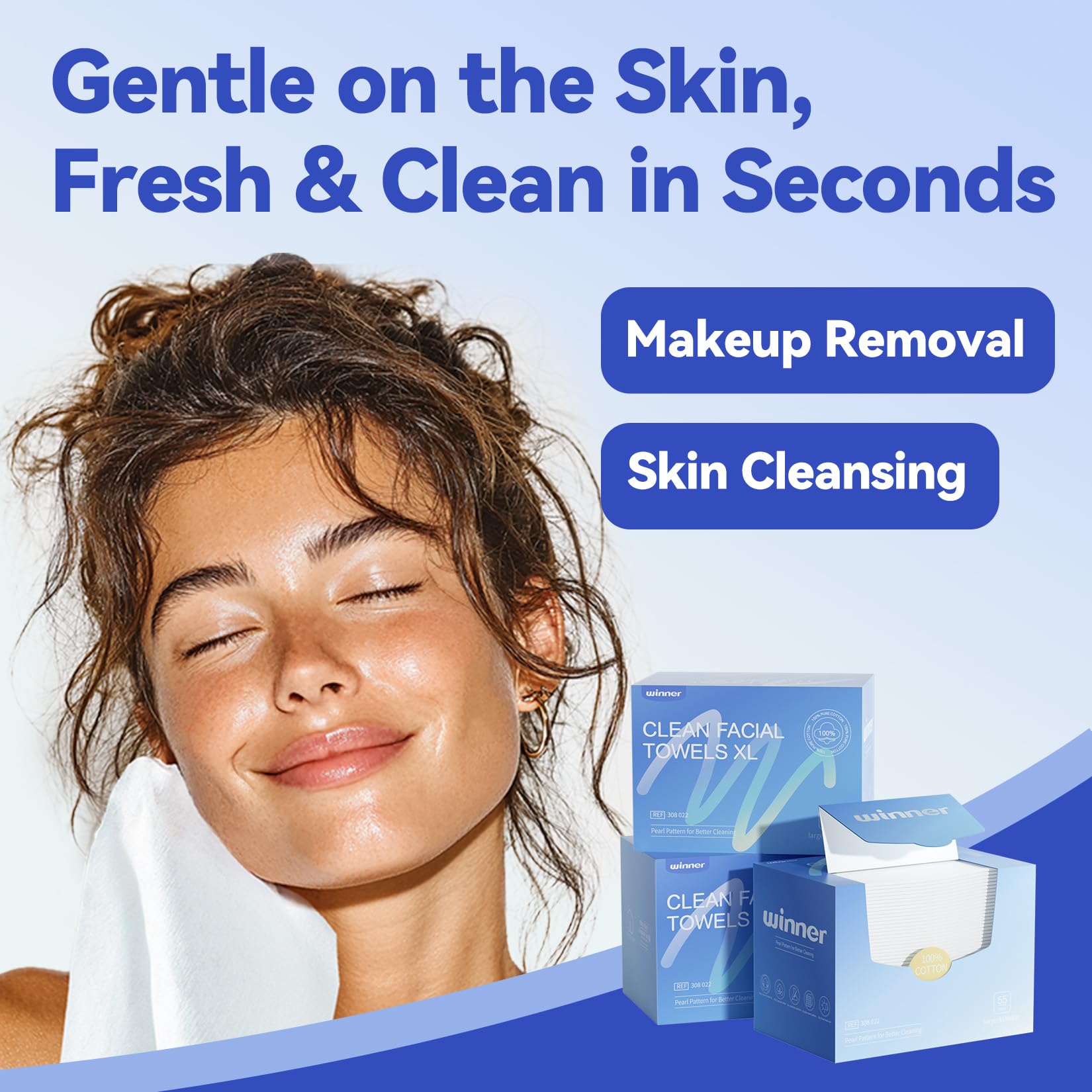 Winner dry cotton towels for sensitive skin care
