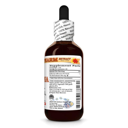 Hawaii Pharm Velvet Bean liquid herbal supplement ingredient label