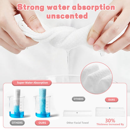 WMQL biodegradable face towels in travel bag