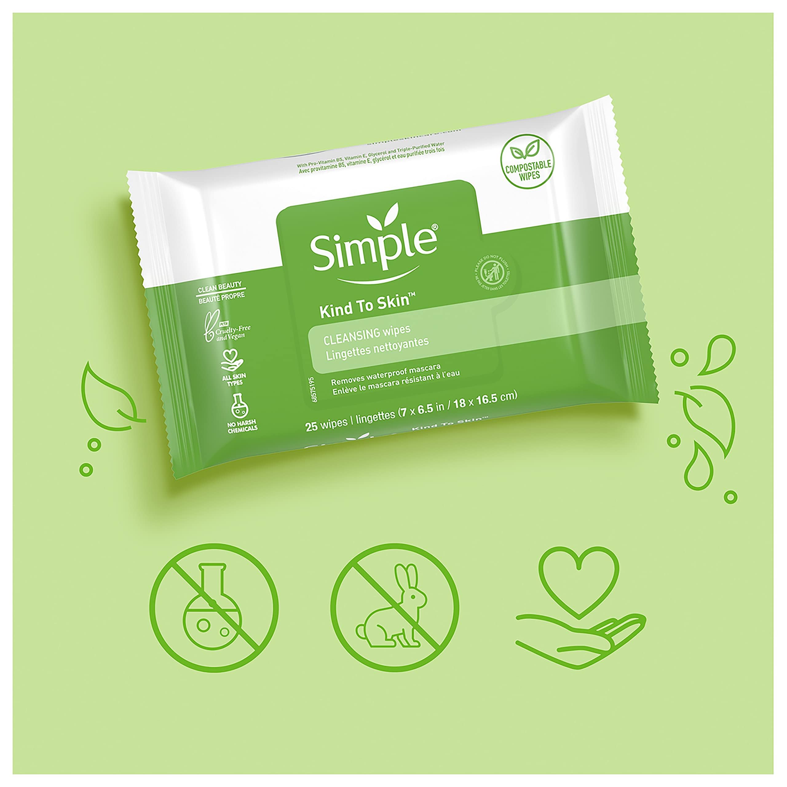 Simple facial wipes removing makeup effectively