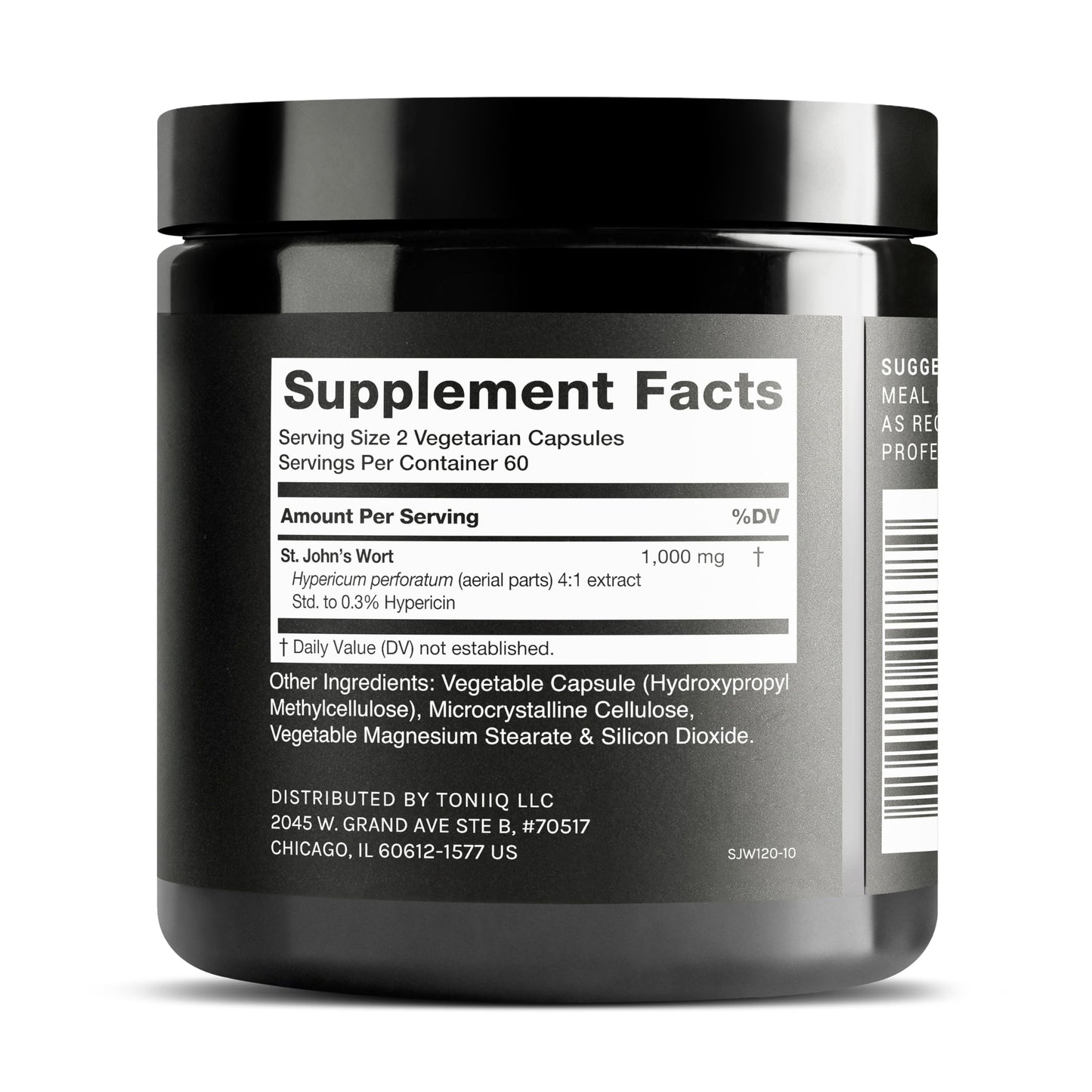 Toniiq high strength herbal supplement bottle displaying 4X concentrated extract features