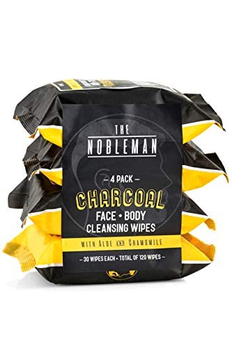 The Nobleman 4 pack charcoal wipes for men