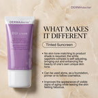 DERMAdoctor tinted moisturizer texture swatch on skin