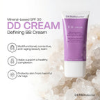 DERMAdoctor DD cream dispensed cream on fingertips