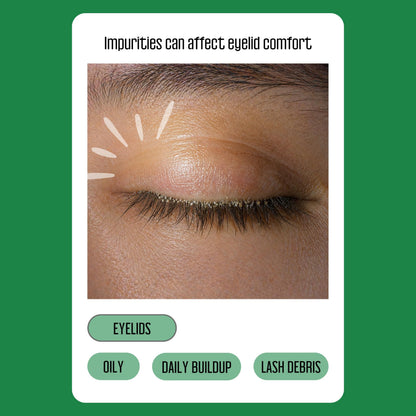 Close up of tea tree oil eyelid wipes texture