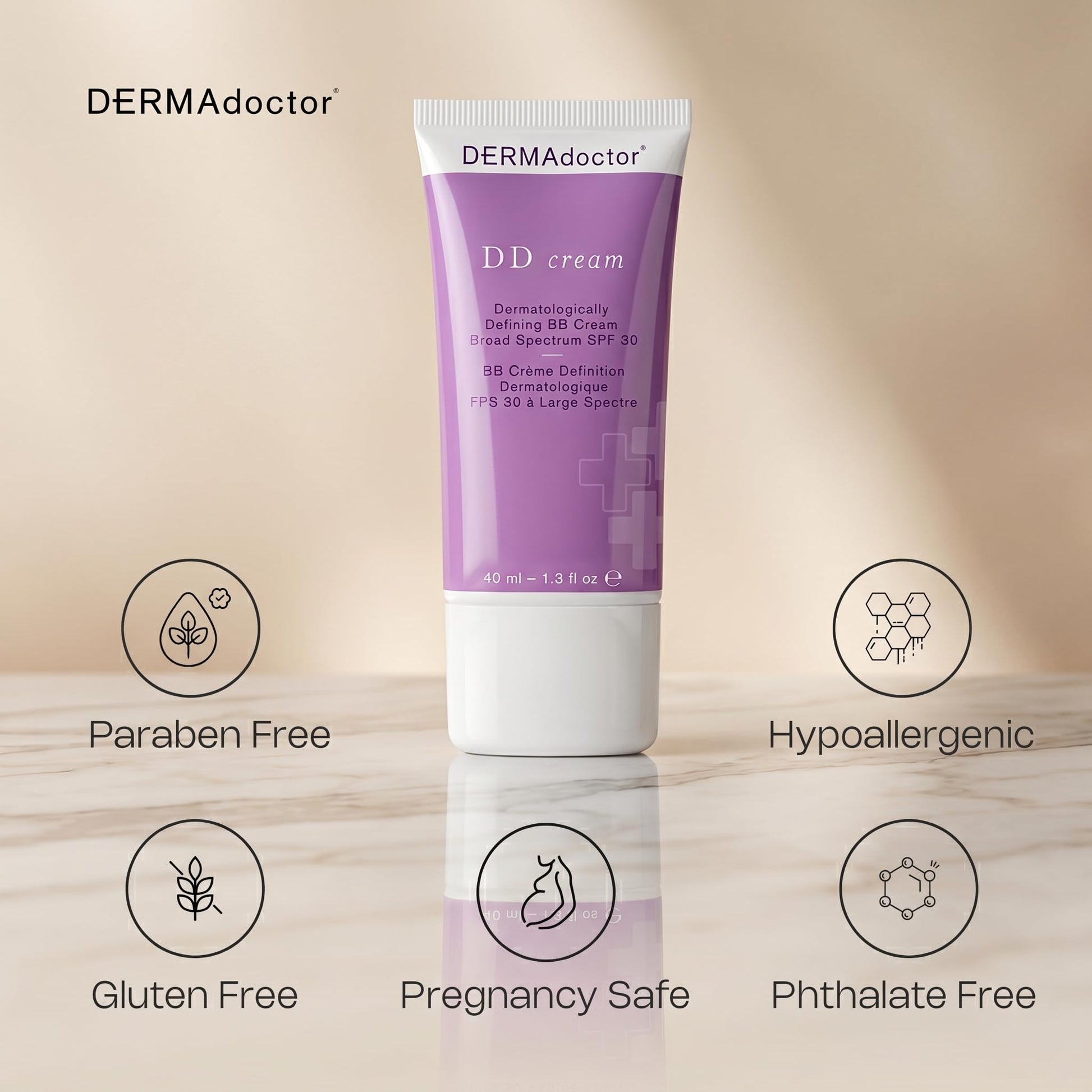 White Sapphire Complex self adjusting tint cream retail packaging.