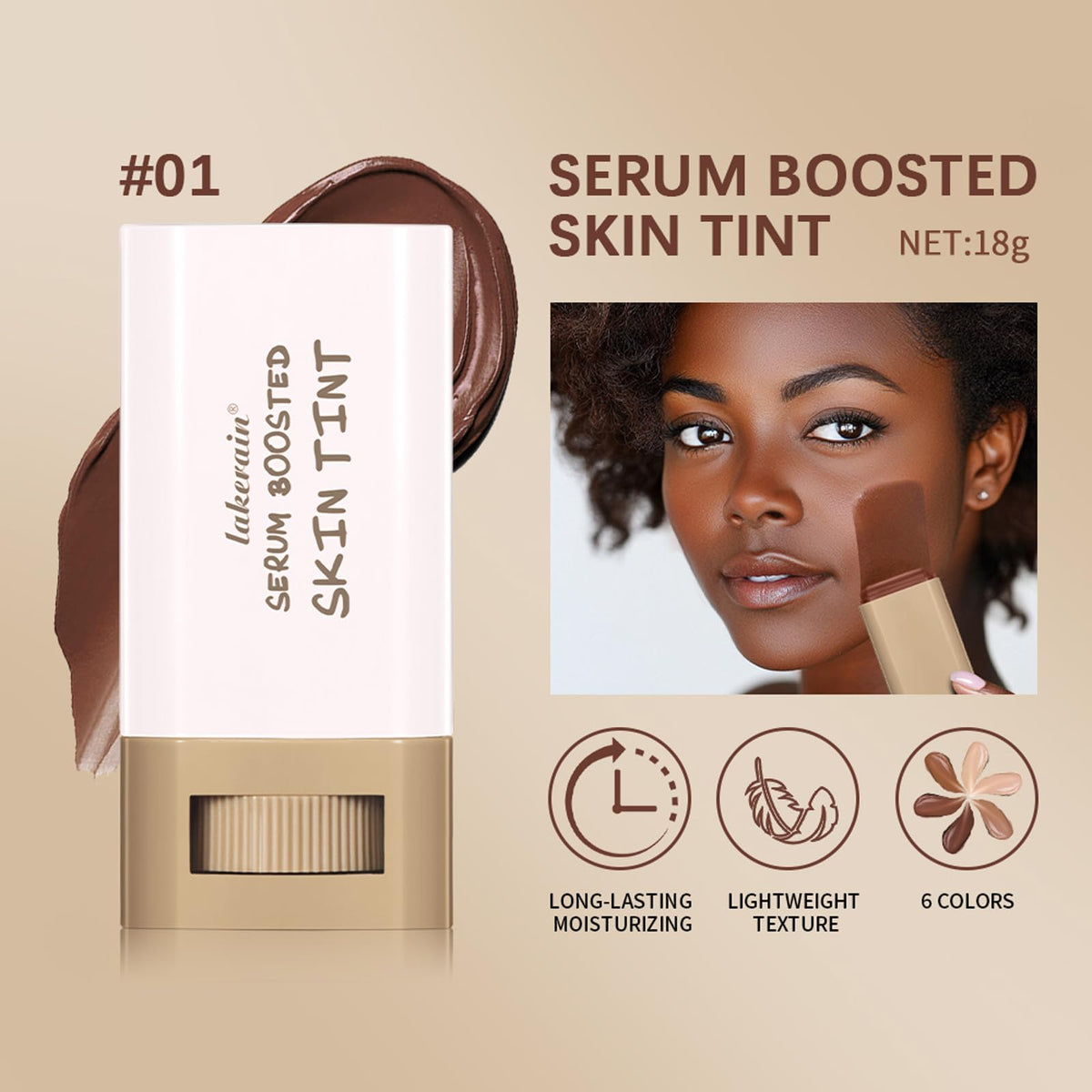 Deerelf tinted moisturizer foundation stick twist-up tube open