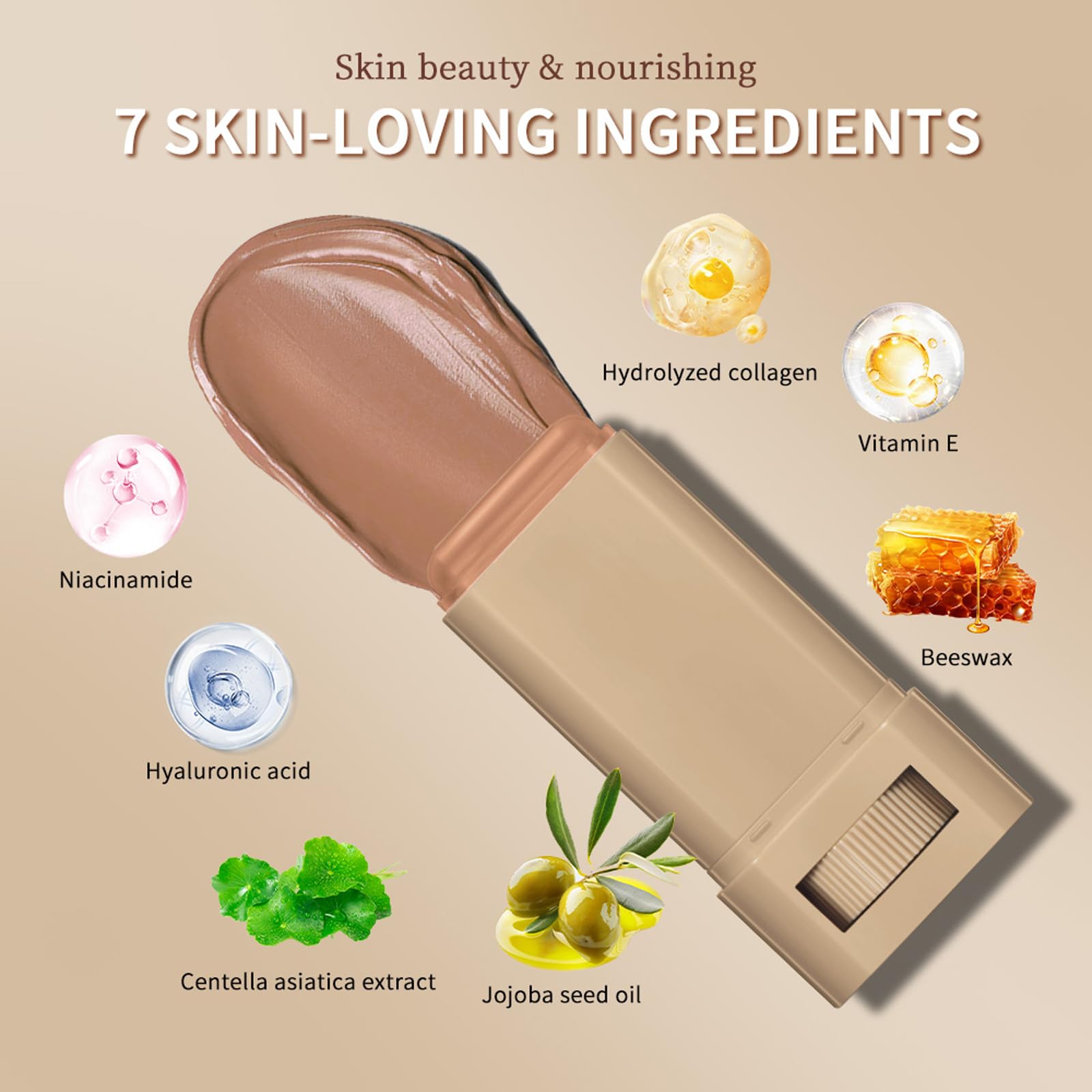DEERELF hydrating tinted moisturizer stick packaging with cap off