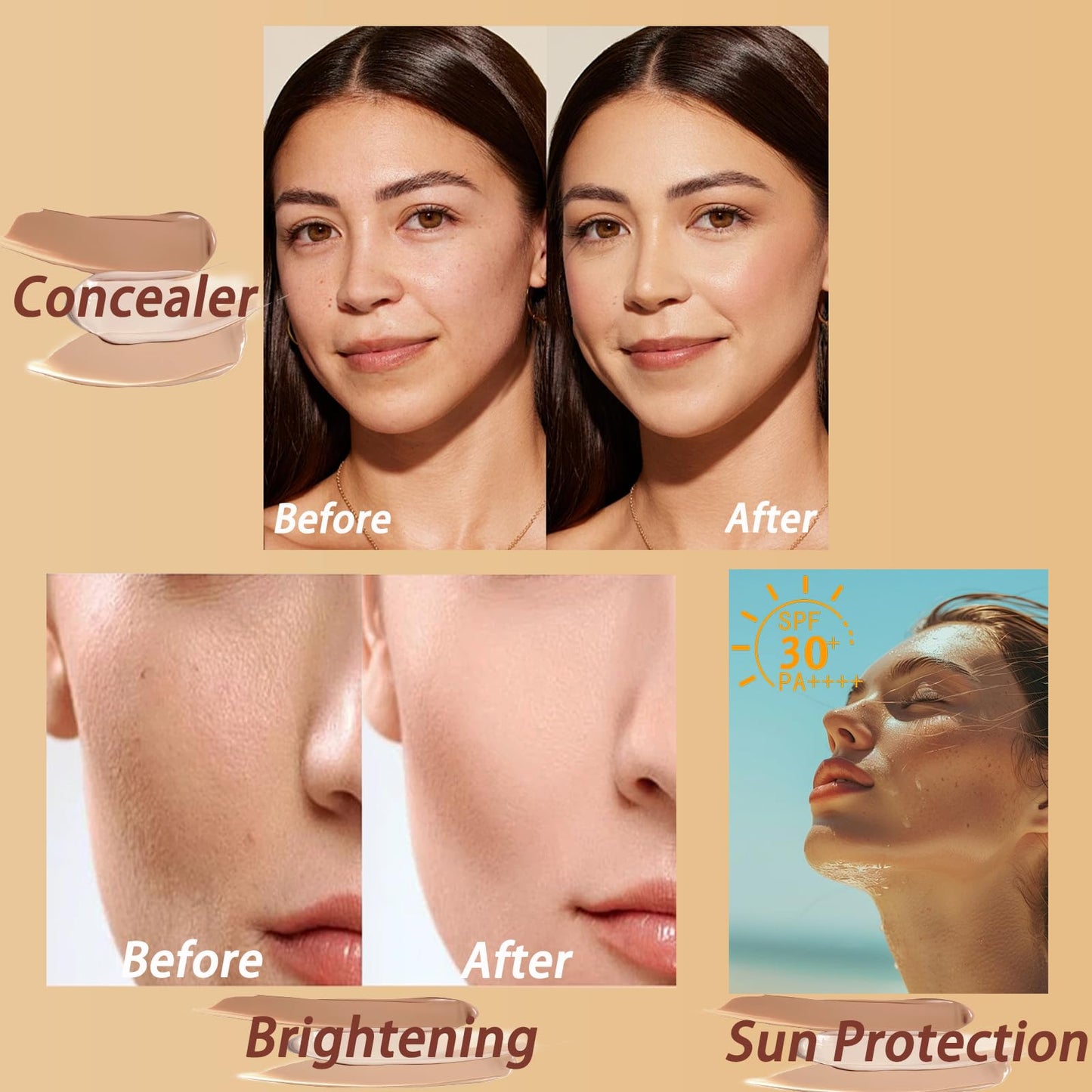 Qawnfy smoothing and blurring pore coverage formula demo