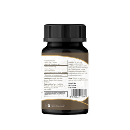Two bottles of Organic Spree velvet bean extract 120 vegan tablets