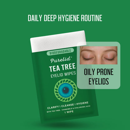 Travel friendly individually wrapped eyelid cleansing wipes