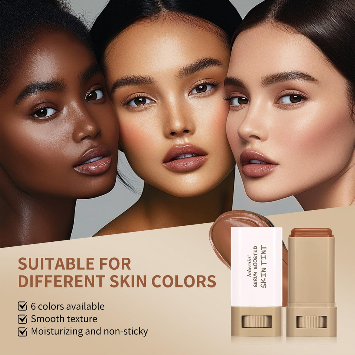 Deerelf skincare infused tint stick side profile view