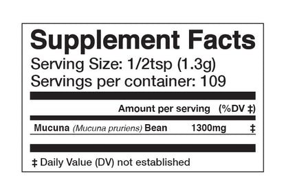 Clinical herbalist formulated Anima Mundi Mucuna Pruriens lifestyle placement with healthy ingredients