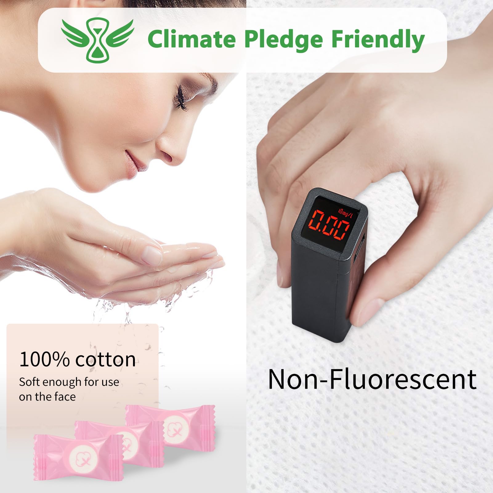 Close up of Classycoo compressed coin tissue tablet