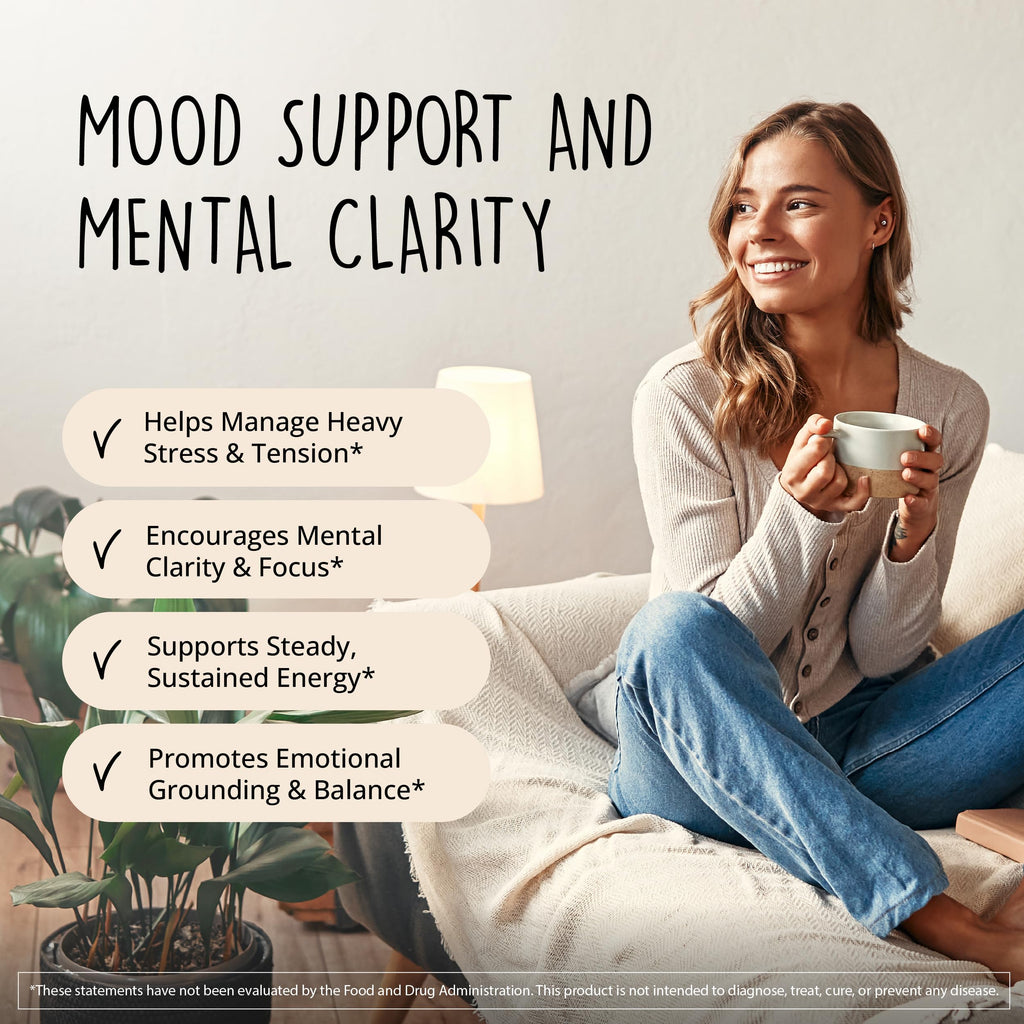 Natural non GMO stress relief pills with Ashwagandha and Rhodiola