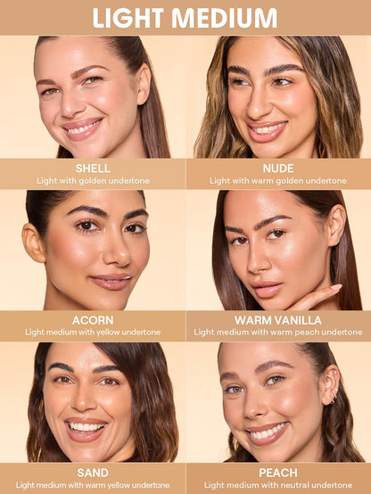 SHEGLAM daily wear dewy foundation bottle showing the clear product details and coverage specifications.
