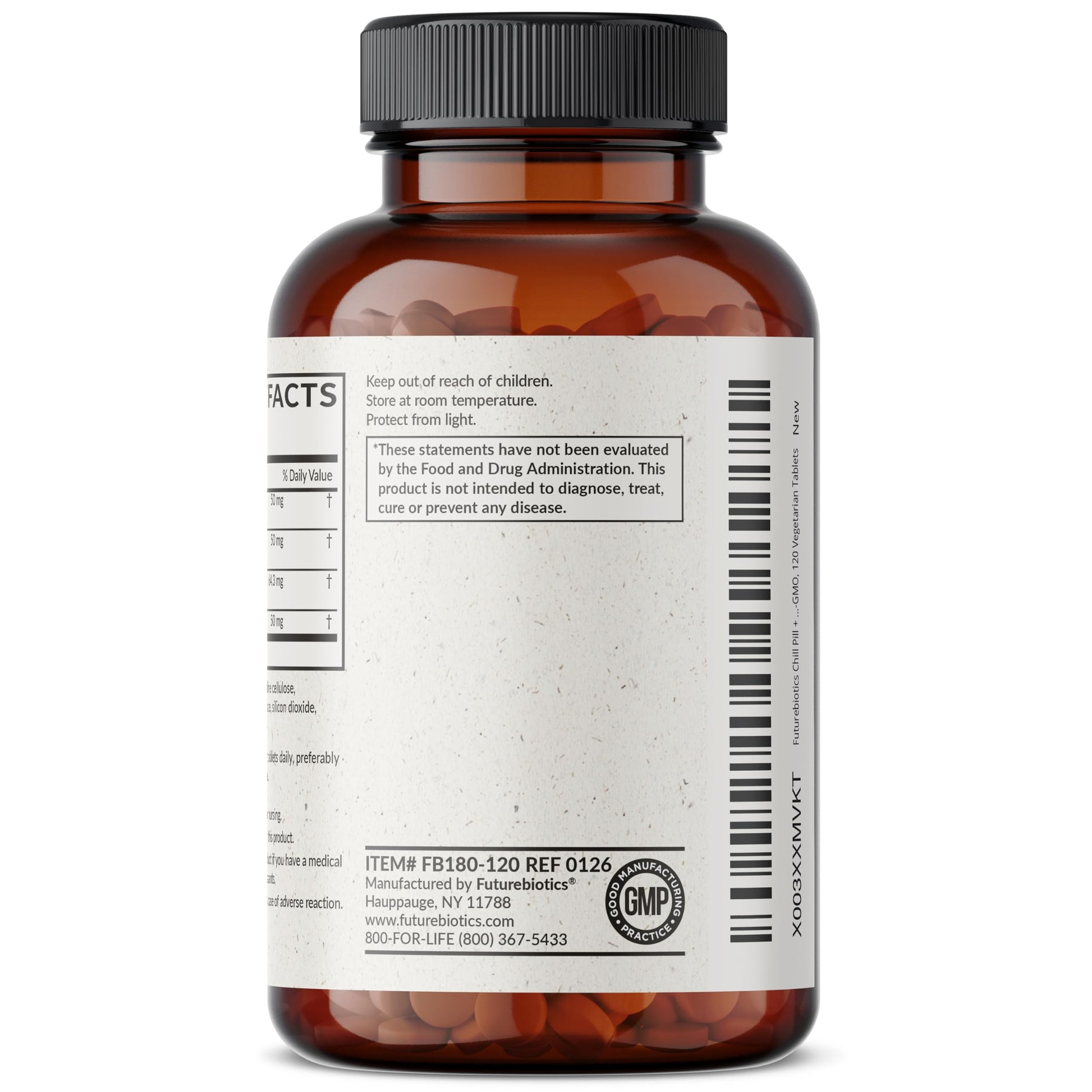 Futurebiotics Chill Pill 120 vegetarian tablets imported from USA for mood and mental clarity support