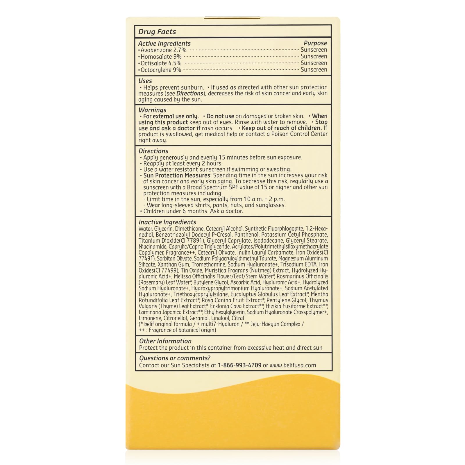 Belif 1.69 fluid ounce brightening tinted moisturizer product shot