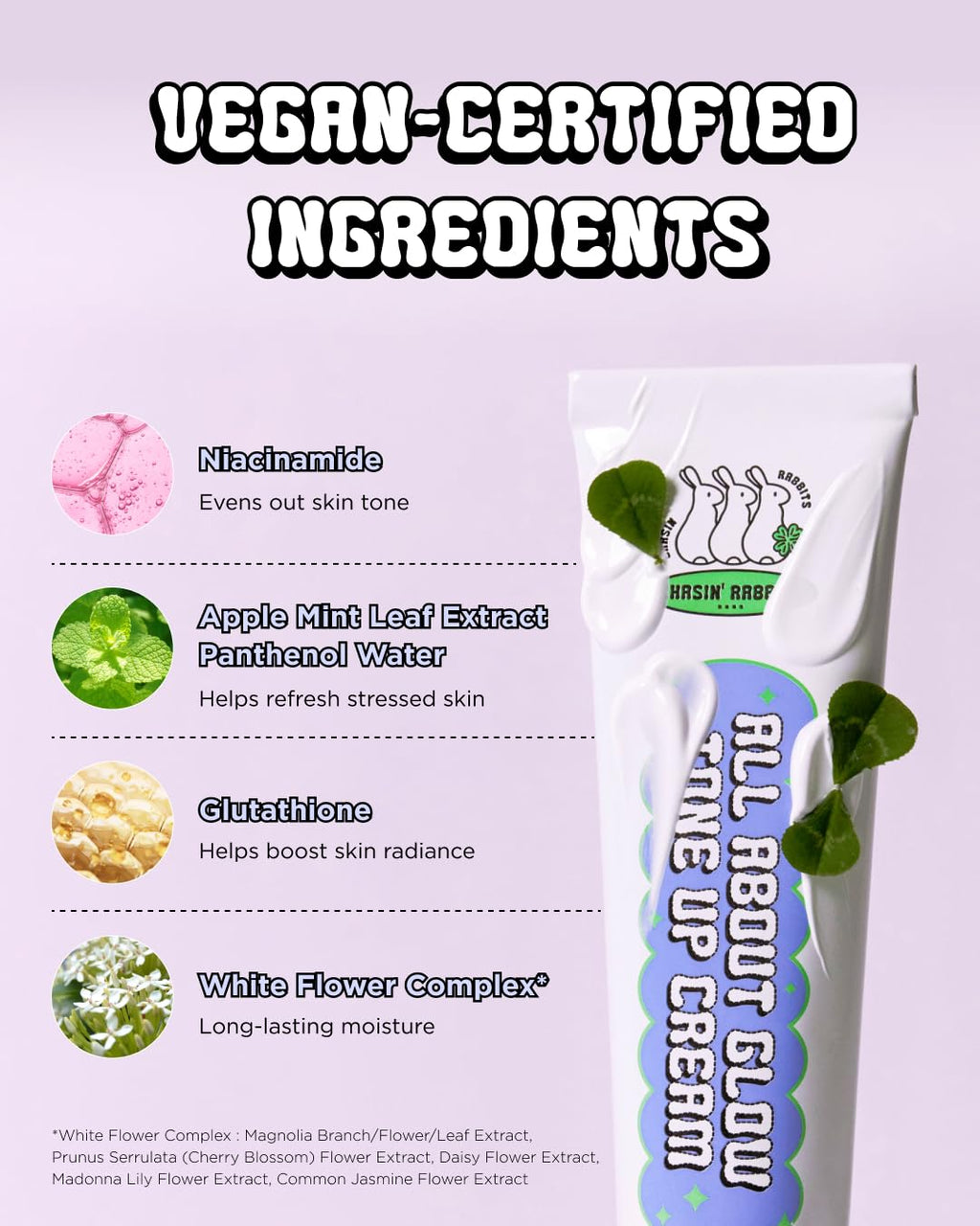 Chasin' Rabbits hydrating face cream side angle view
