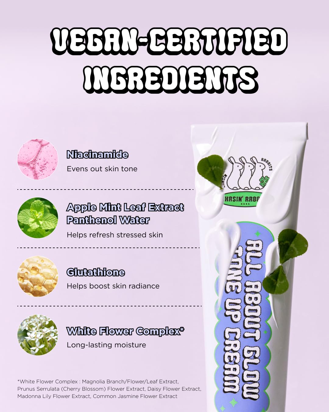 Chasin' Rabbits hydrating face cream side angle view