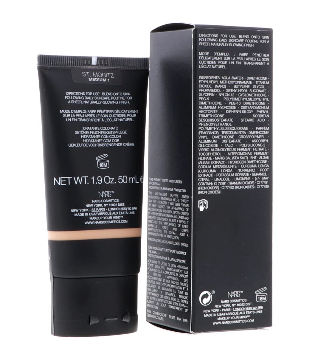 NARS daily skincare makeup tinted face lotion product shot