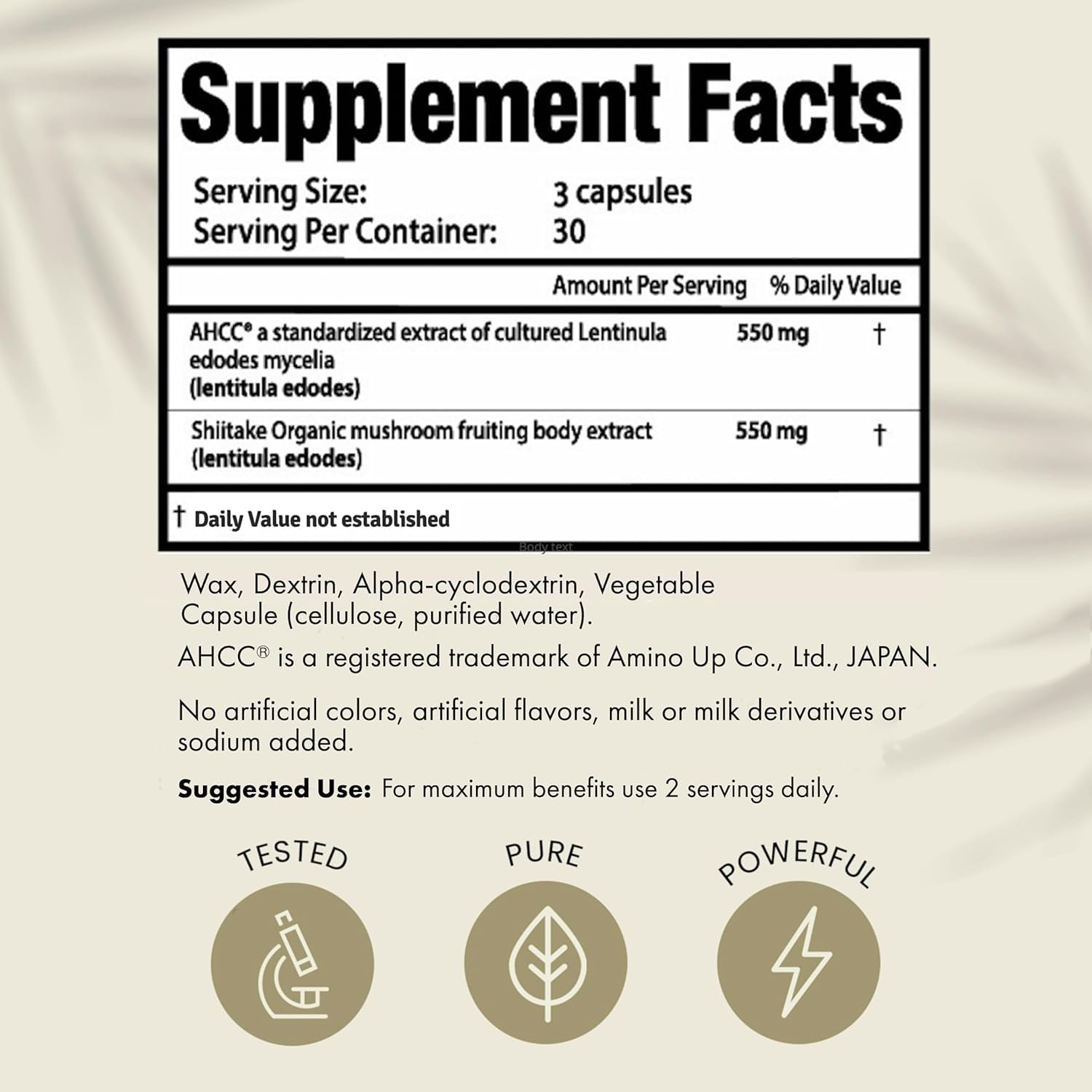 USA imported HPD Rx cervical health and immunity support vegan dietary supplement