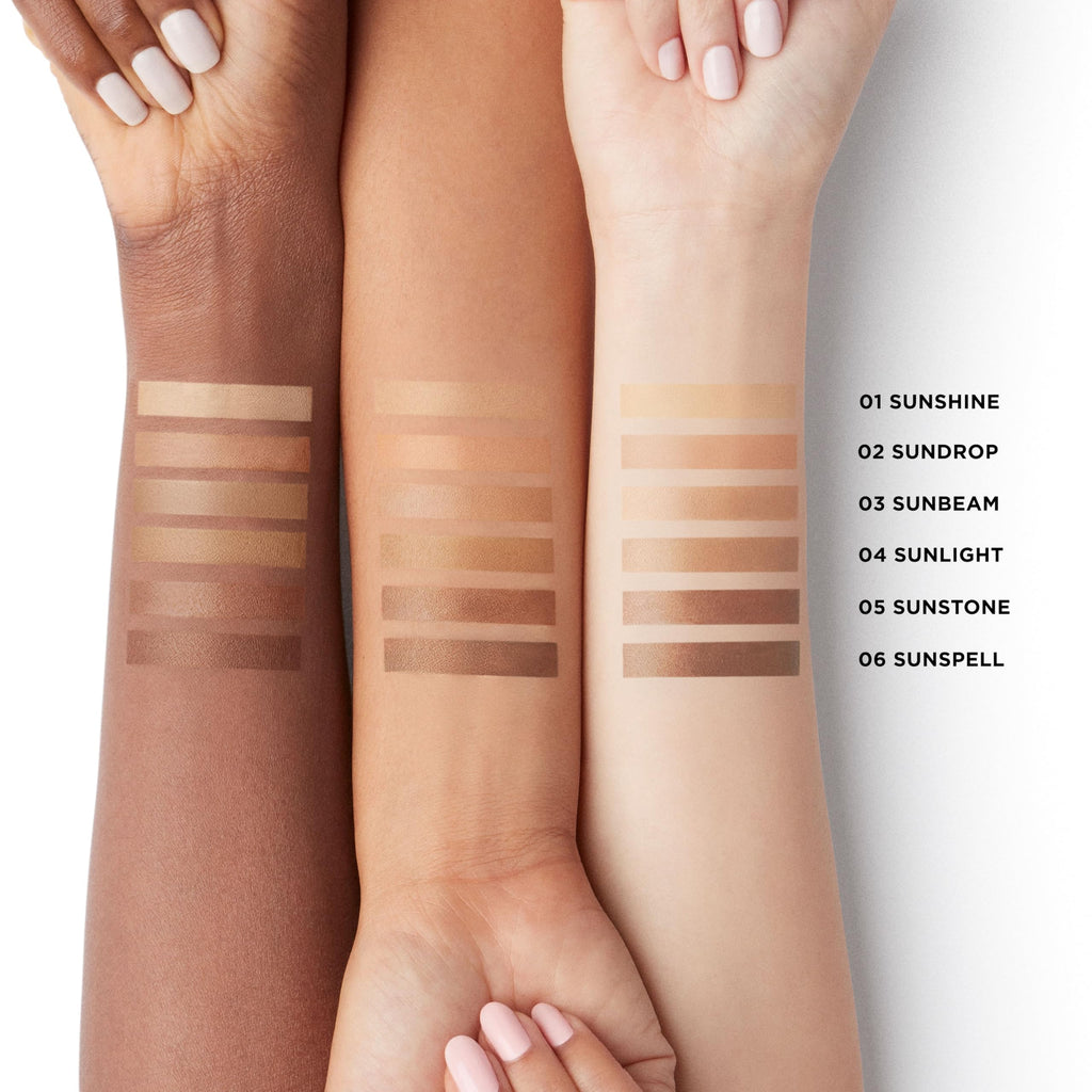 Laura Mercier tinted moisturizer bronzer swatch texture preview