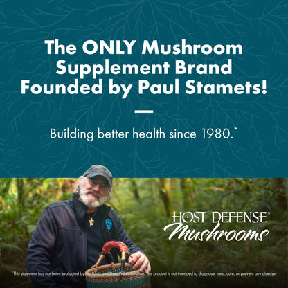 Host Defense Ganoderma lucidum mushroom mycelium heart health supplement capsules
