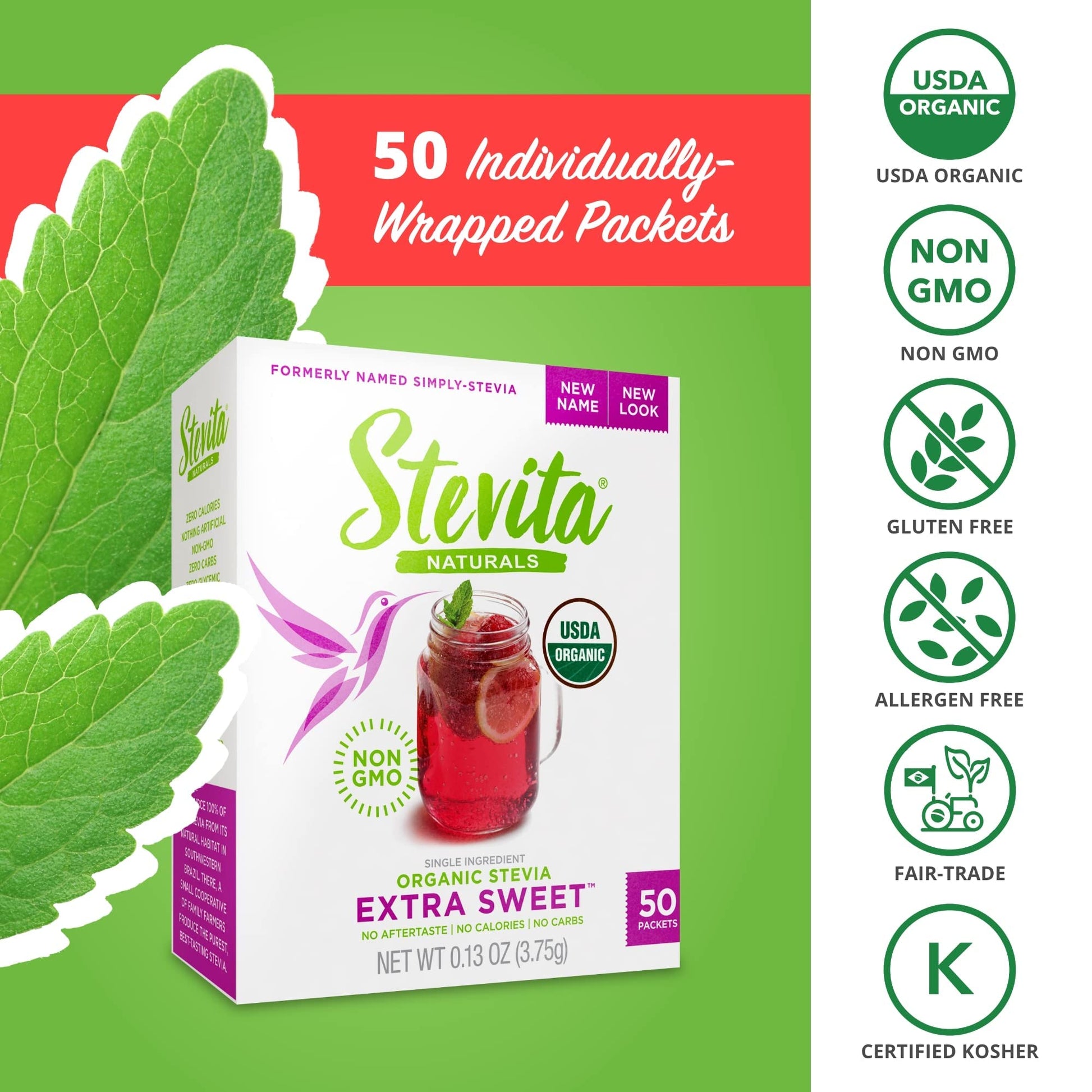 Stevita keto friendly diabetic safe organic stevia leaf extract