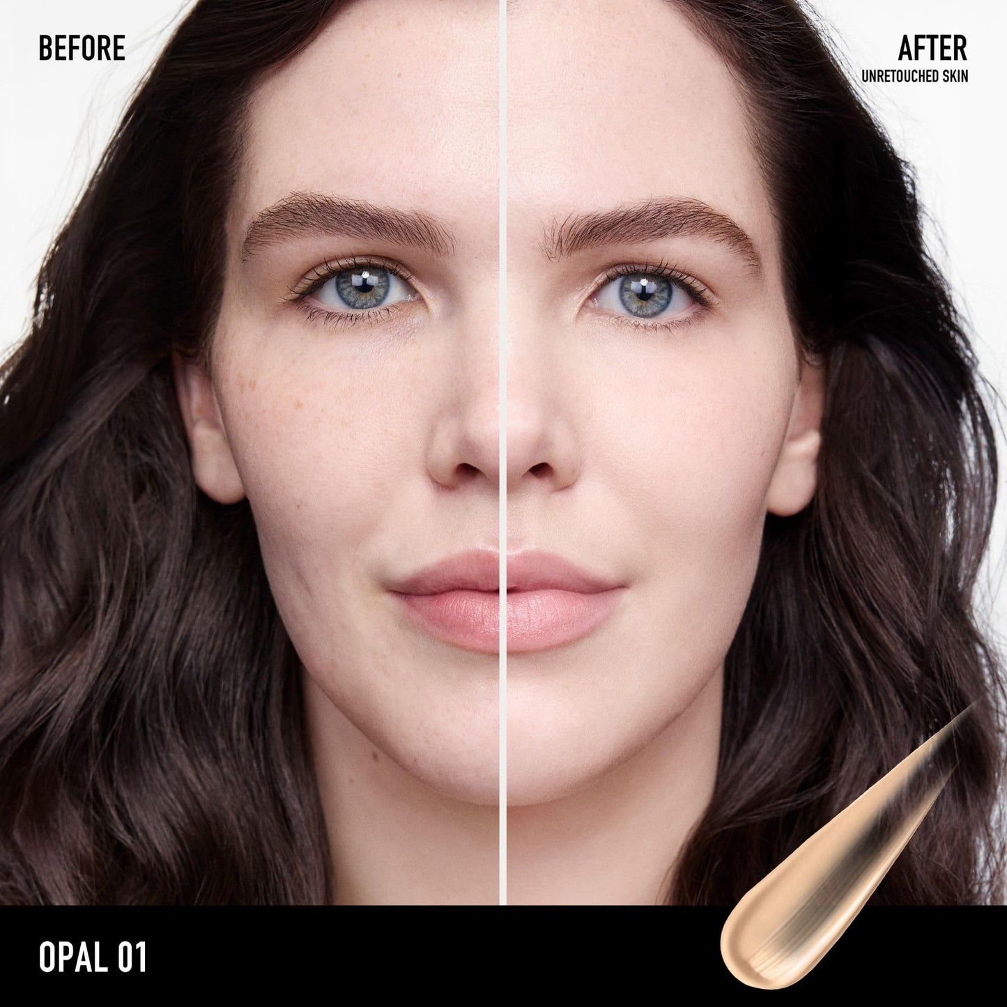 Bareminerals tinted moisturizer tube showing shade Opal 01 details
