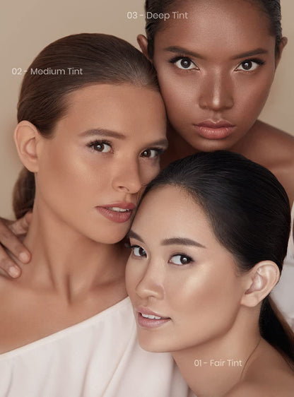 Hydrating face moisturizer foundation with SPF 25 sun protection benefits