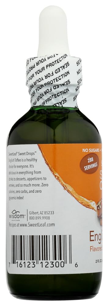 SweetLeaf zero calorie sugar free liquid sweetener supplement facts label