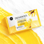 Travel-friendly 25 count packaging of Dickinson's refreshing facial wipes