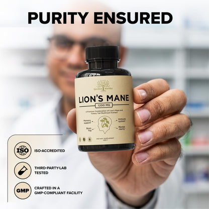 Vegan non GMO third party tested certification seals on the back label of the bottle