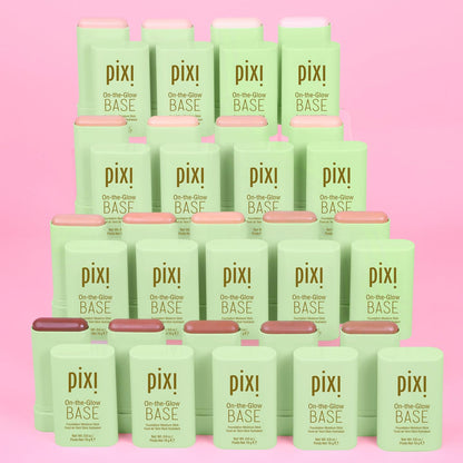 Swatching the Pixi Beauty sheer buildable tinted balm on skin.