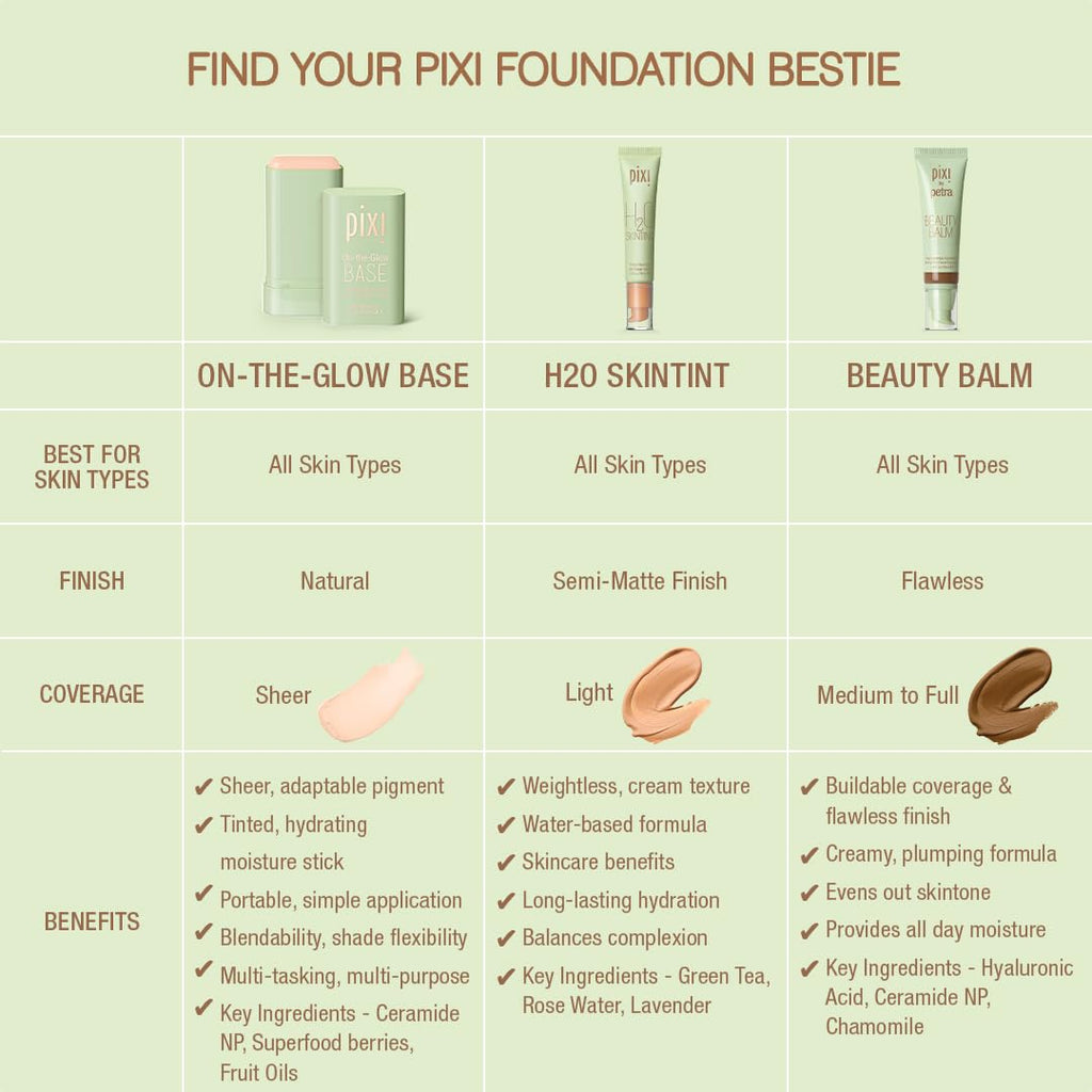 Pixi face makeup stick back label details