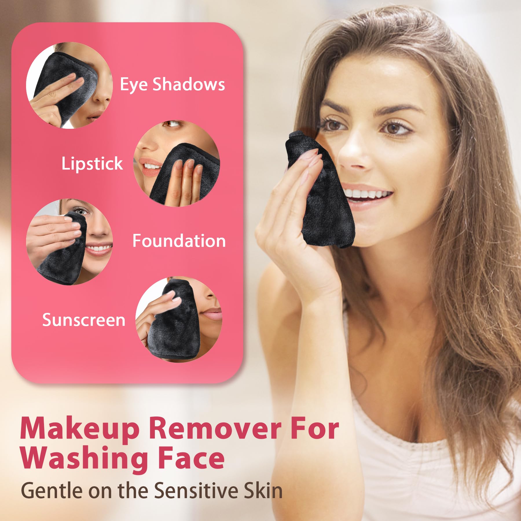 Natwag makeup remover cloth 6 by 6 inches texture detail