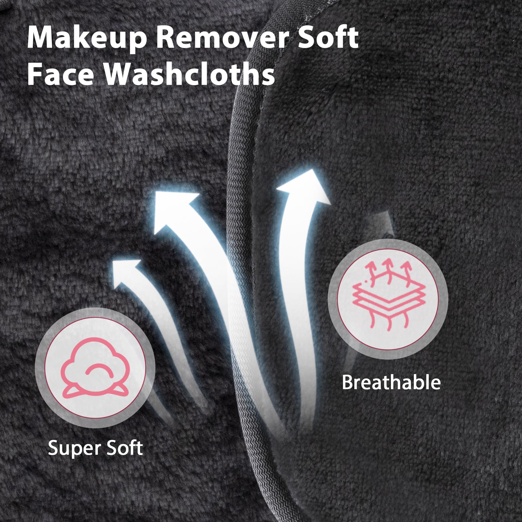 Natwag microfiber face washcloths with included mesh laundry bag