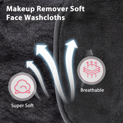 Natwag microfiber face washcloths with included mesh laundry bag