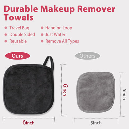 Close up of Natwag microfiber cloth removing makeup from hand