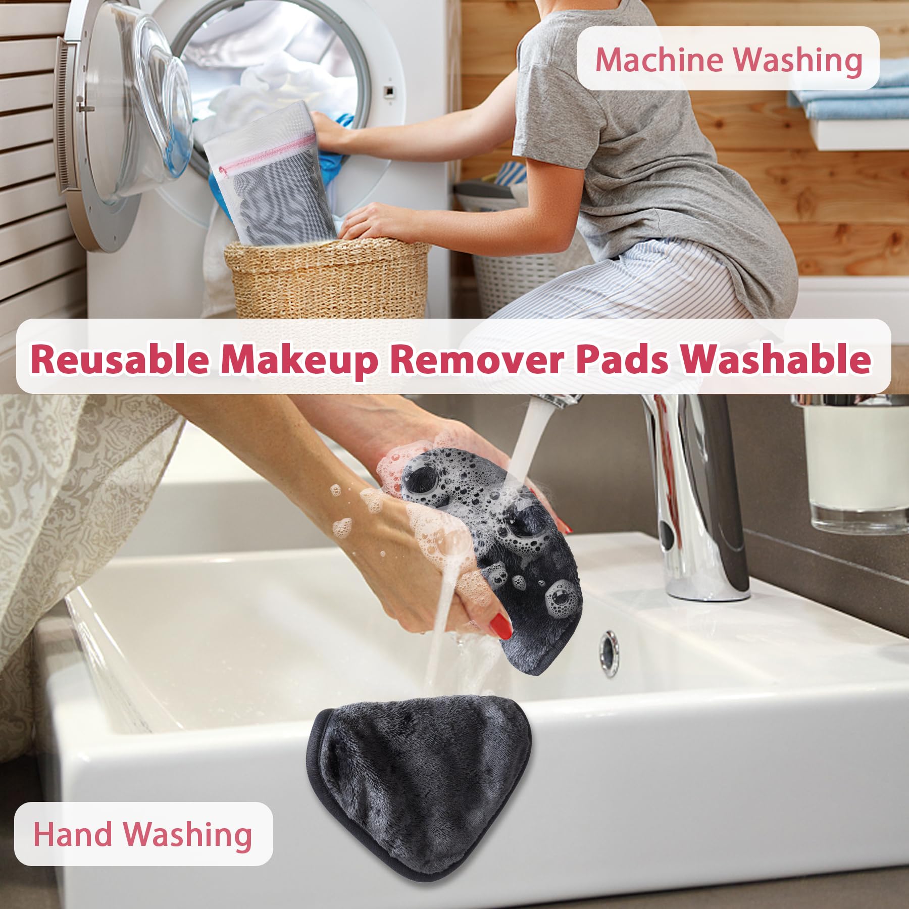 Natwag eco-friendly makeup remover cloths set of 12