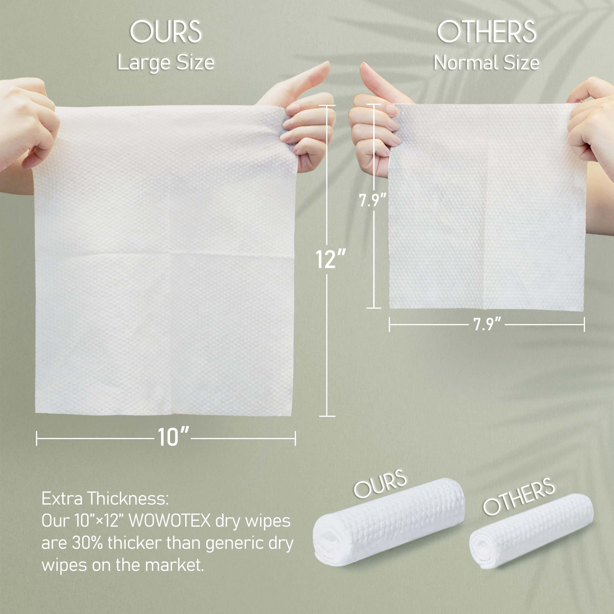 Person using Wowotex disposable towel for makeup removal