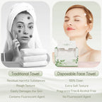Eco-friendly bamboo fiber face wipes displayed for sensitive skin