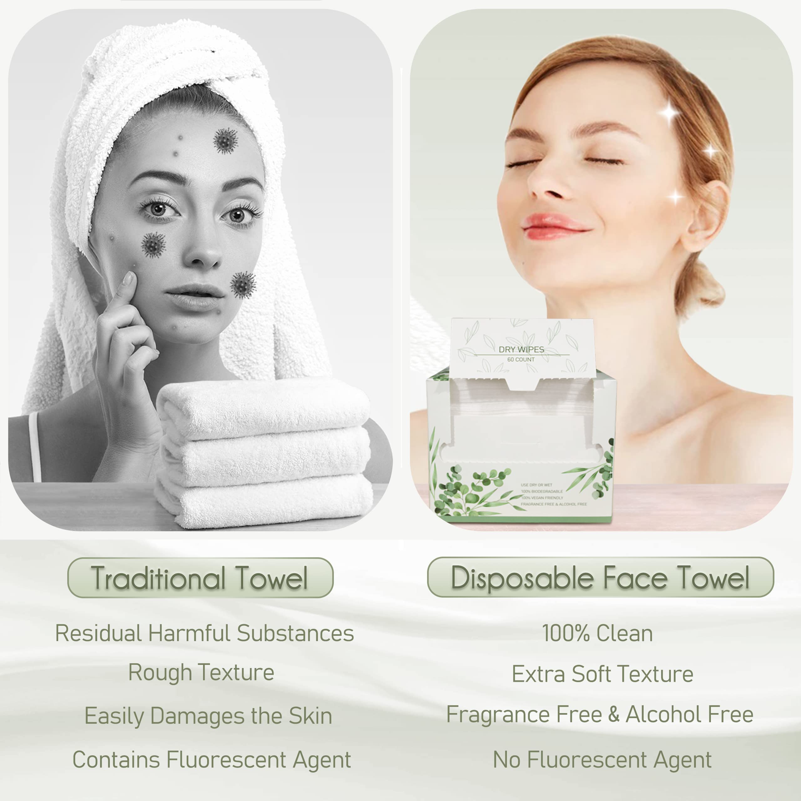 Wowotex face towel being used for gentle skincare routine
