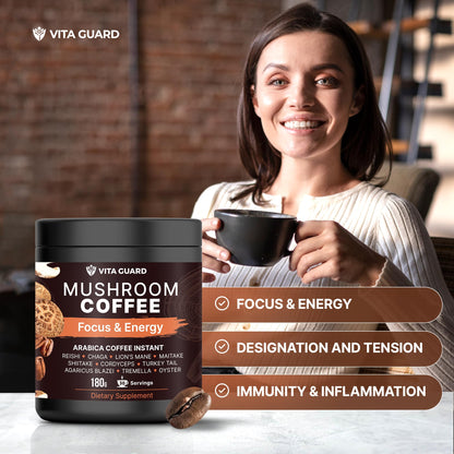 Vita Guard healthy vegan coffee alternative with Lion's Mane and Reishi