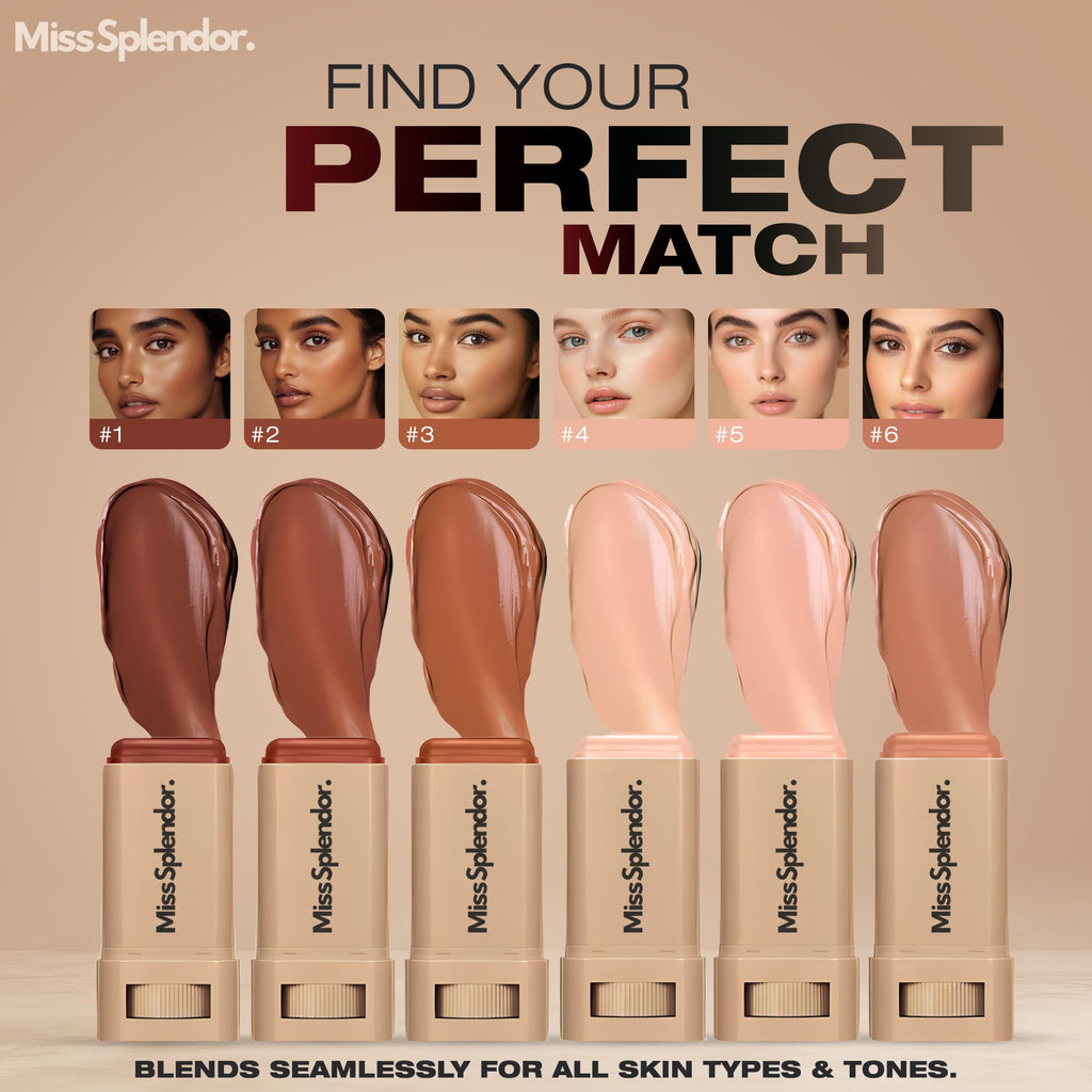 Miss Splendor hybrid foundation stick two pack display