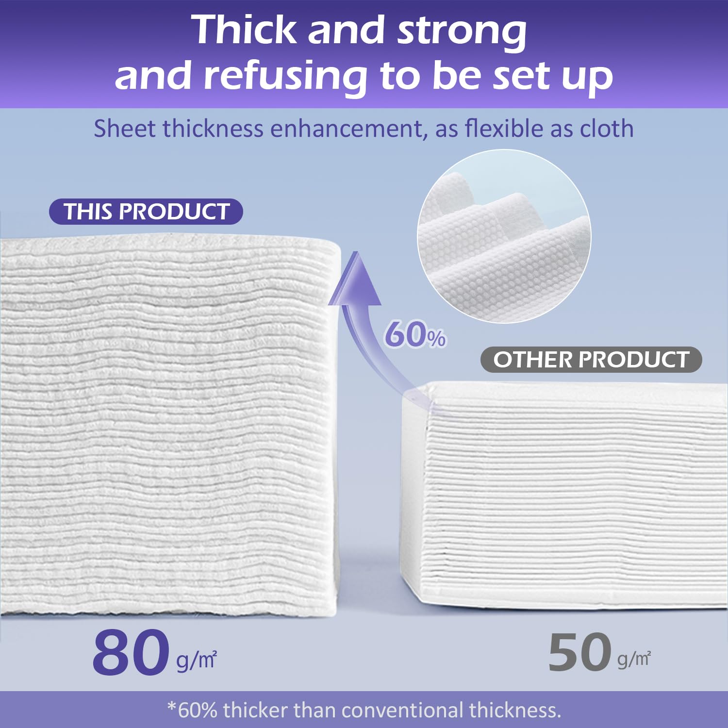 Cokoness disposable face towel 100 count stack