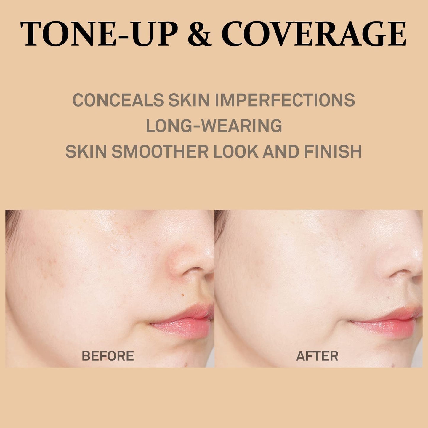 COSNORI tone correcting makeup base bottle with Porcelain shade indicator.
