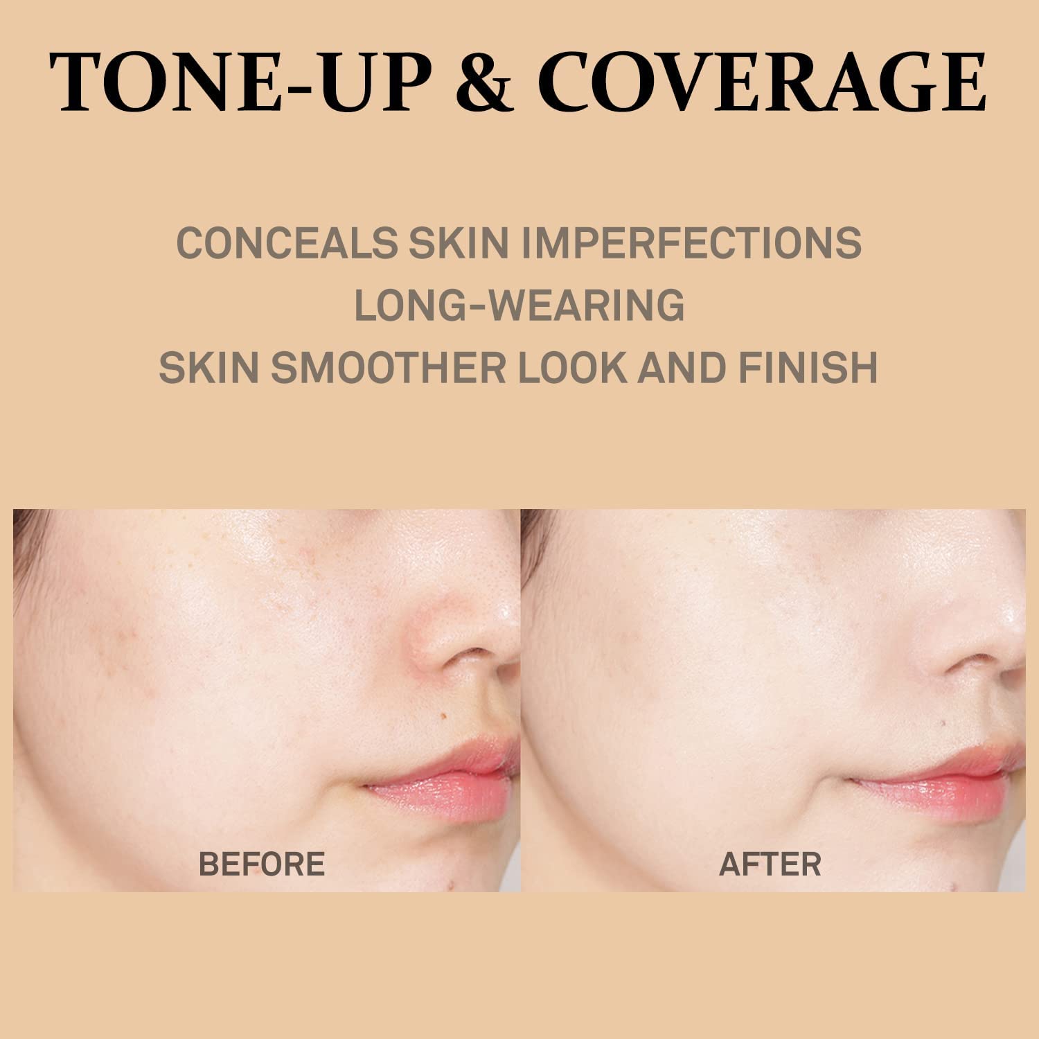 COSNORI tone correcting makeup base bottle with Porcelain shade indicator.